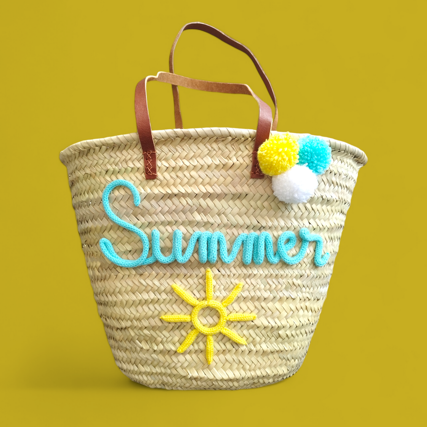 Panier shopping en palmier naturel
