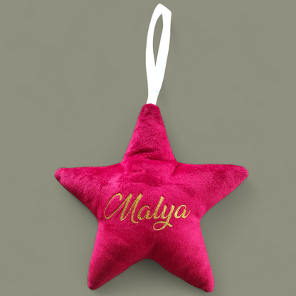 Étoile de Noël en velours faite main