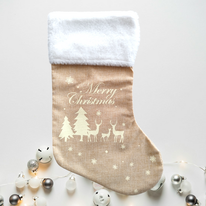 Chaussetes de Noël en jute