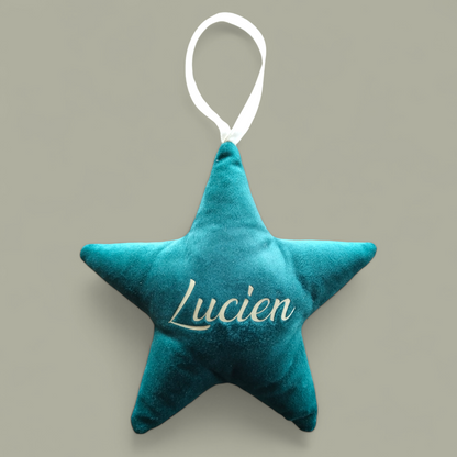 Étoile de Noël en velours faite main