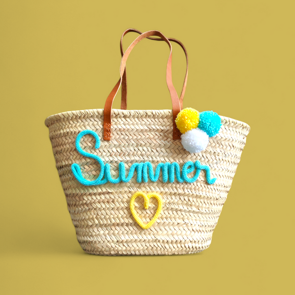 Panier shopping en palmier naturel