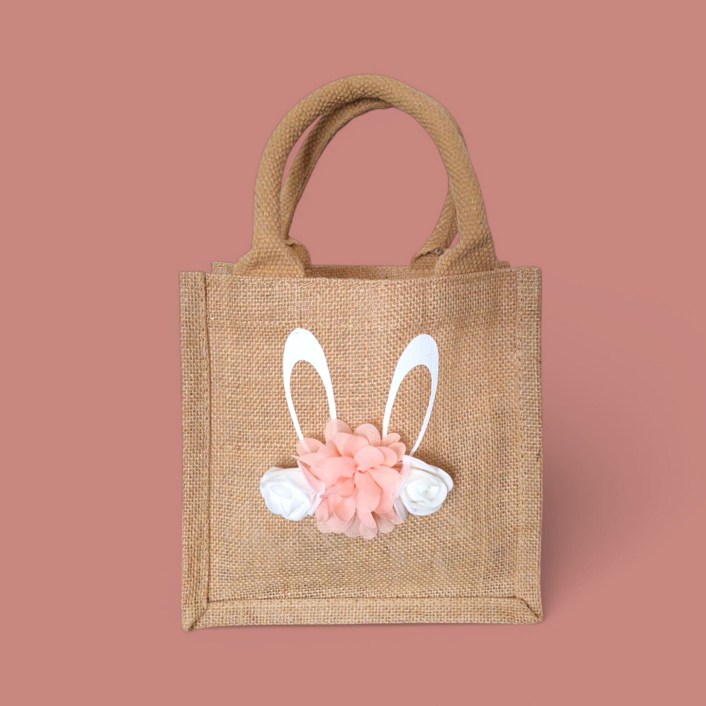 Petit sac en jute Lapin
