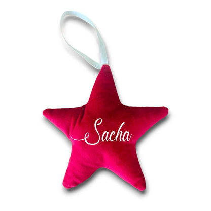 Étoile de Noël en velours faite main