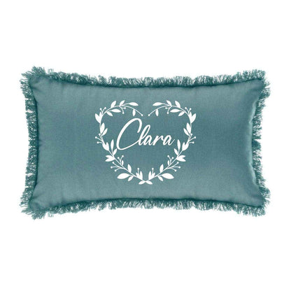 Coussin rectangulaire à frange