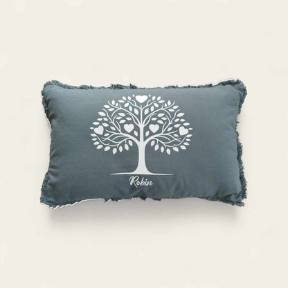 Coussin rectangulaire à frange