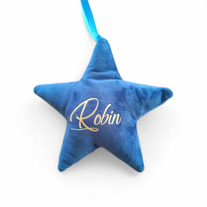 Étoile de Noël en velours faite main