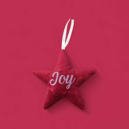 Étoile de Noël en velours faite main