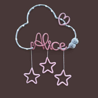 Tricotin Nuage 3 étoiles - Coeur / Etoile / Lune