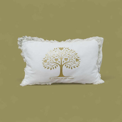 Coussin rectangulaire à frange