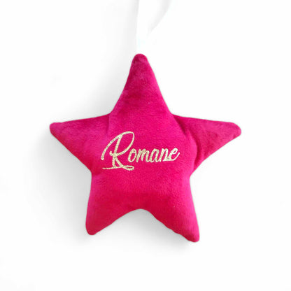 Étoile de Noël en velours faite main