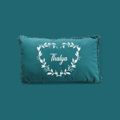 Coussin rectangulaire à frange