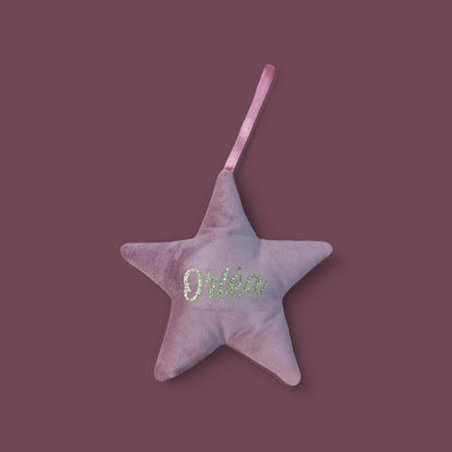 Étoile de Noël en velours faite main