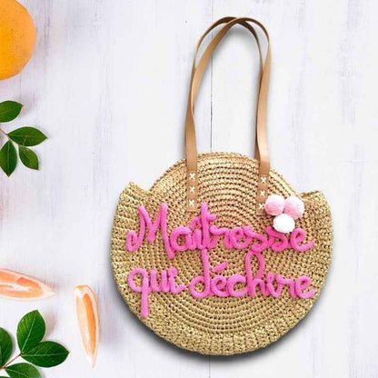 Sac rond en paille