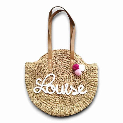 Sac rond en paille