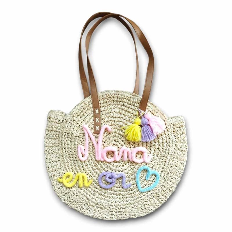 Sac rond en paille