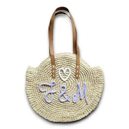 Sac rond en paille