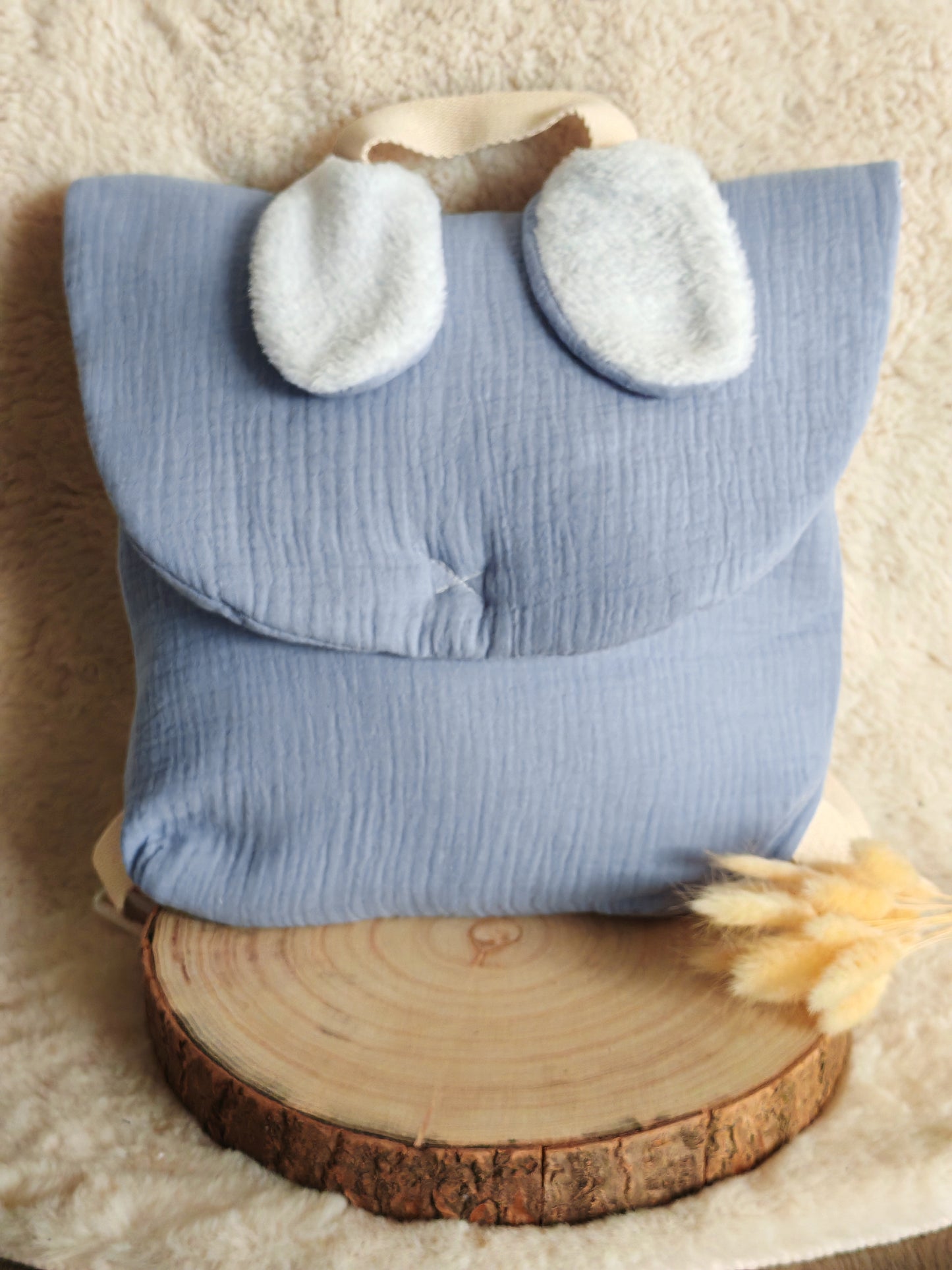 Sac à Dos Lapin Personnalisable en Gaze de Coton