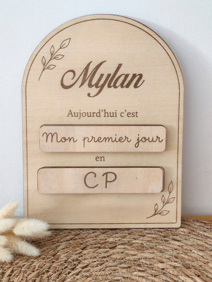 Panneau de rentrée personnalisé – Modèle Arche
