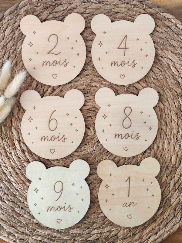 Cartes étapes bébé ourson