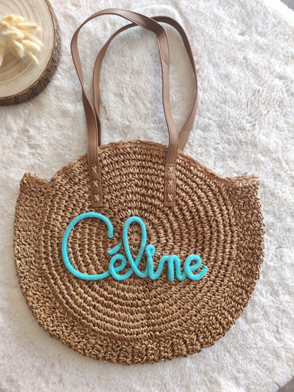 Sac rond en paille