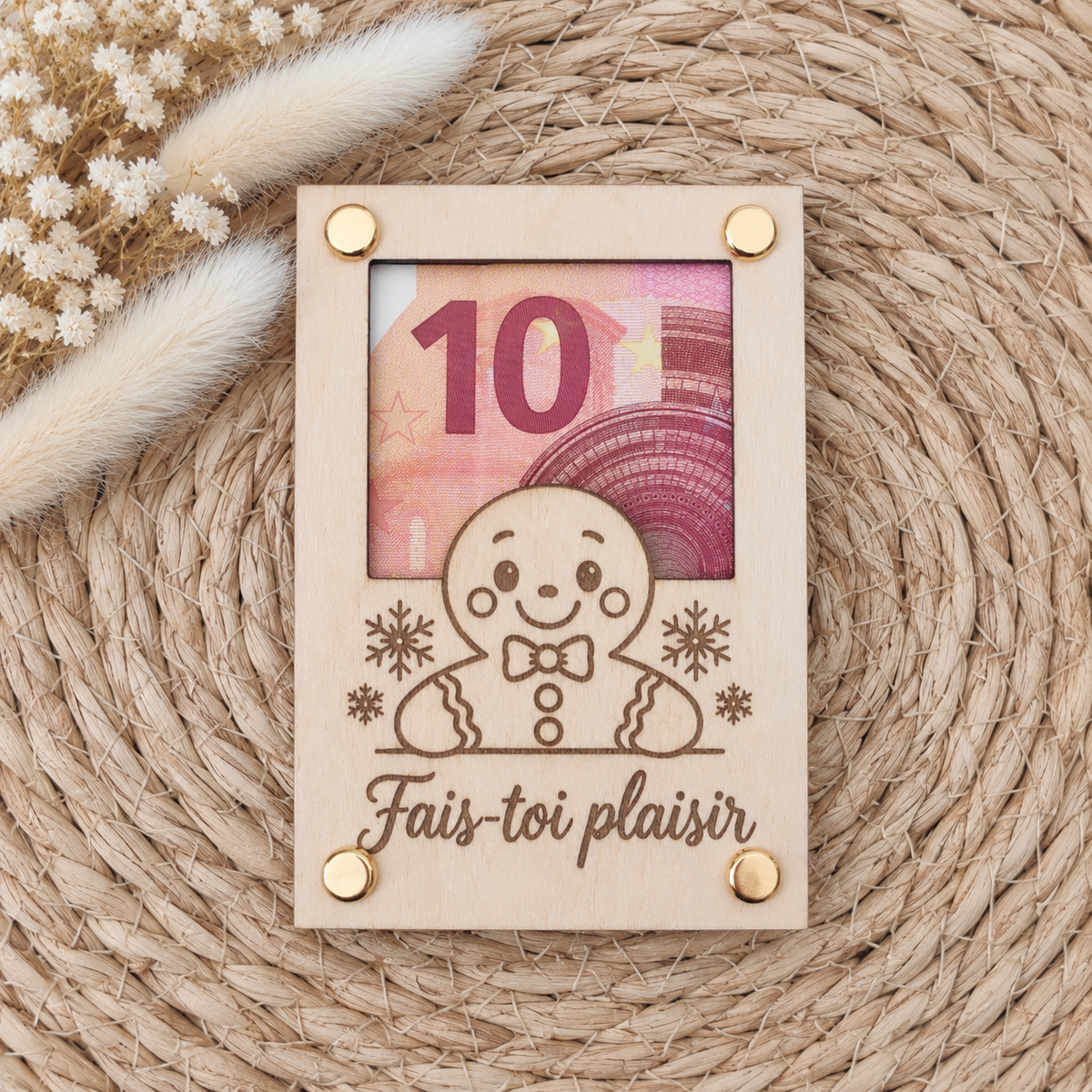 Petite carte cadeau en bois
