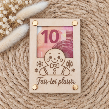 Petite carte cadeau en bois