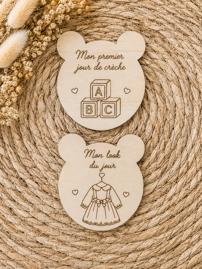 Cartes étapes bébé ourson