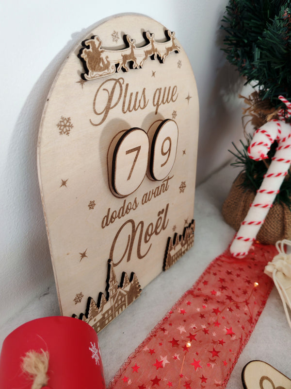Décompte des dodos avant Noël en bois