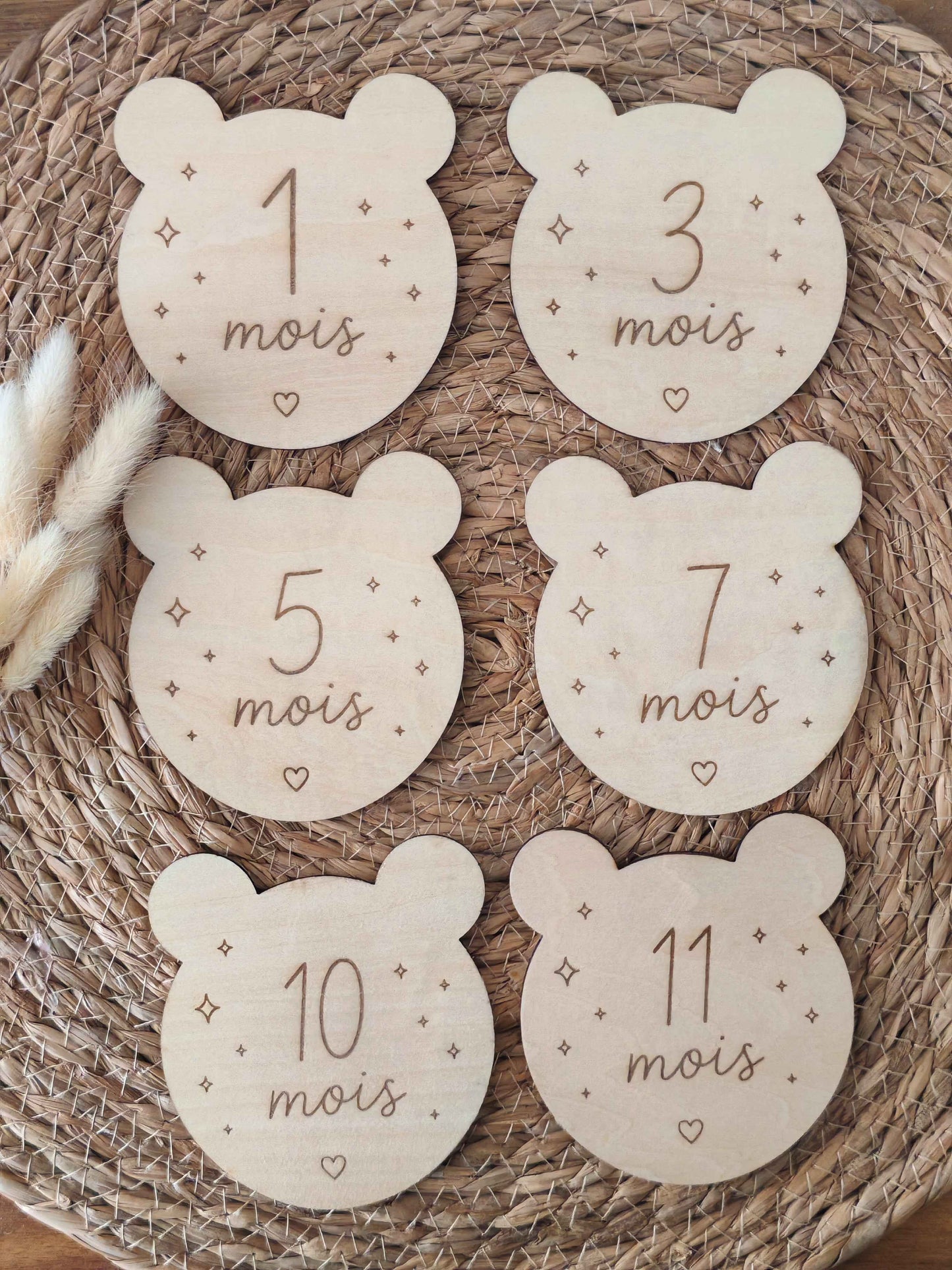 Cartes étapes bébé ourson