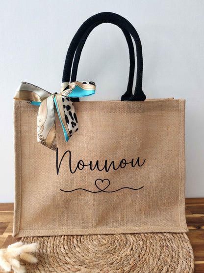 Sac en jute anses noirs