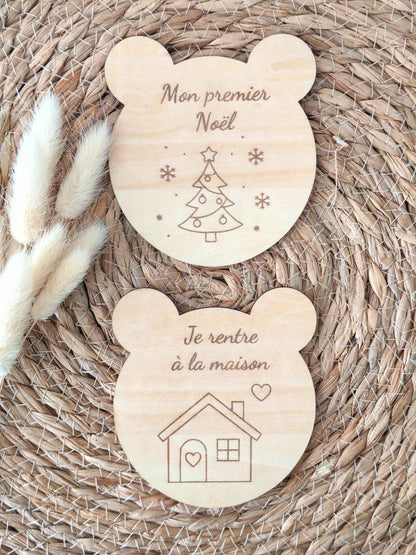 Cartes étapes bébé ourson