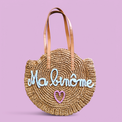 Sac rond en paille