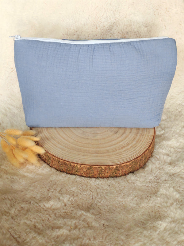 Trousse de Toilette Personnalisable en Gaze de Coton – Pour Bébé et Maman –