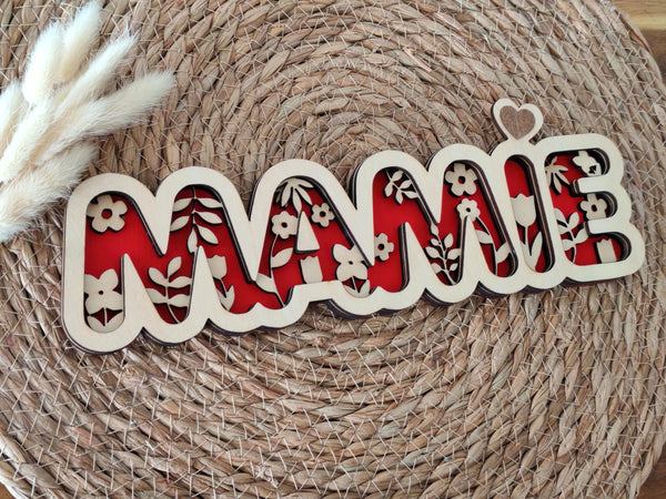Décoration MAMIE personnalisée en bois