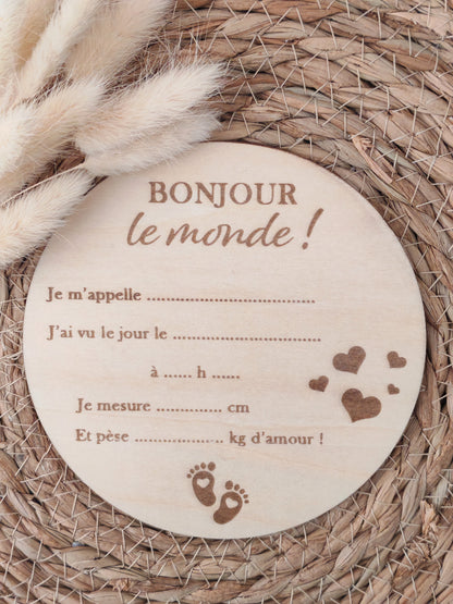 Plaque de naissance