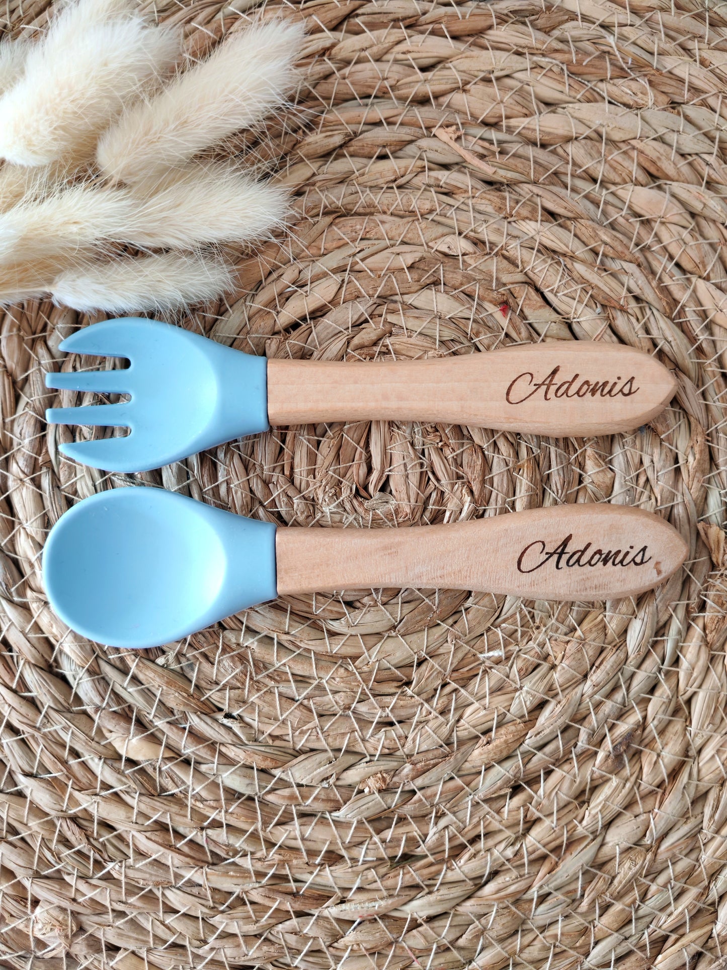 Couverts en bois et silicone personnalisés