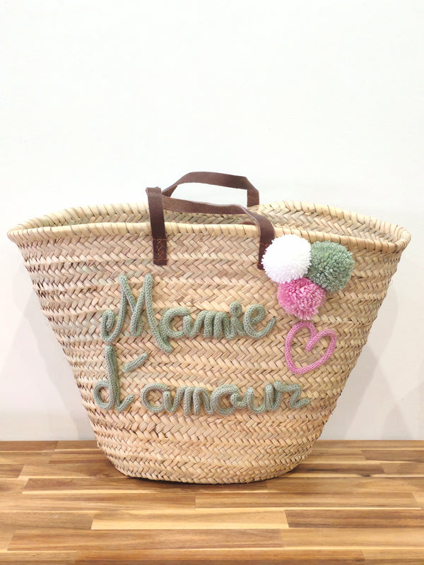 Panier shopping en palmier naturel
