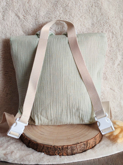 Sac à Dos Lapin Personnalisable en Gaze de Coton