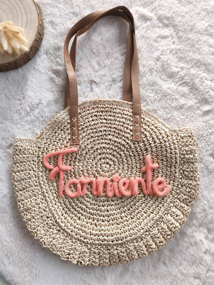 Sac rond en paille
