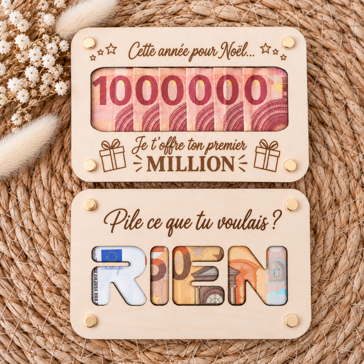 Carte cadeau en bois