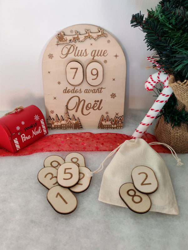 Décompte des dodos avant Noël en bois