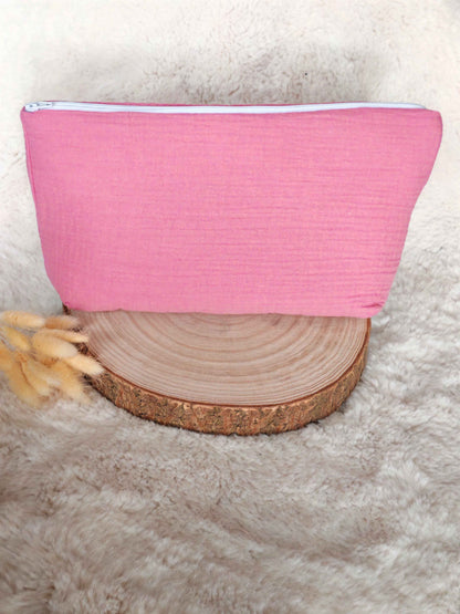 Trousse de Toilette Personnalisable en Gaze de Coton – Pour Bébé et Maman –