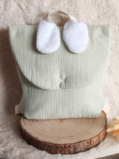 Sac à Dos Lapin Personnalisable en Gaze de Coton