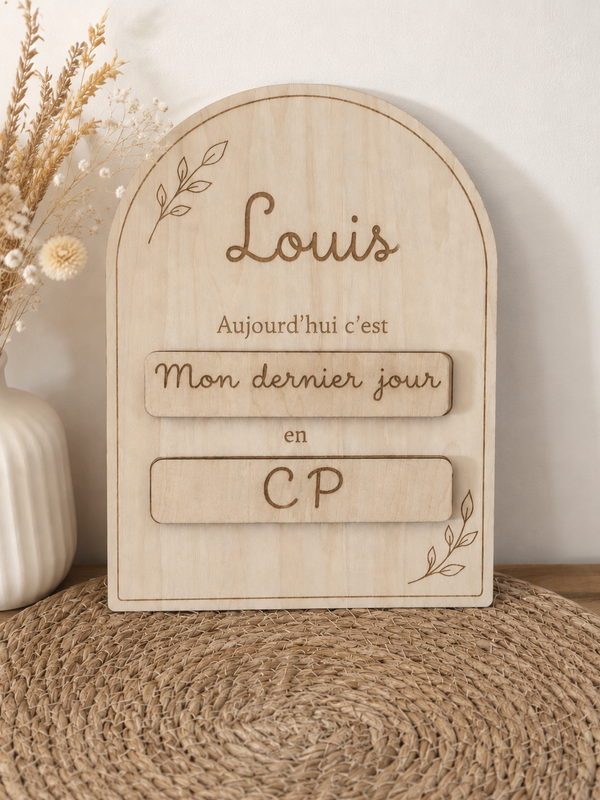 Panneau de rentrée personnalisé – Modèle Arche