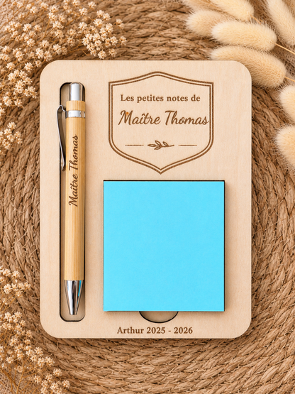 Bloc-notes en bois personnalisé