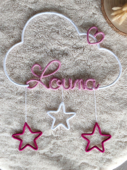 Tricotin Nuage 3 étoiles - Coeur / Etoile / Lune