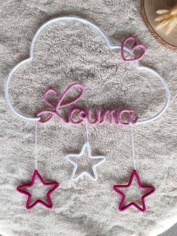 Tricotin Nuage 3 étoiles - Coeur / Etoile / Lune