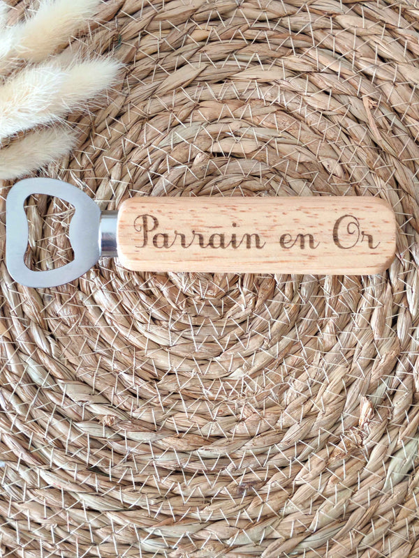 Décapsuleur Parrain en or