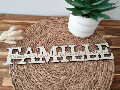 Mot en bois Famille