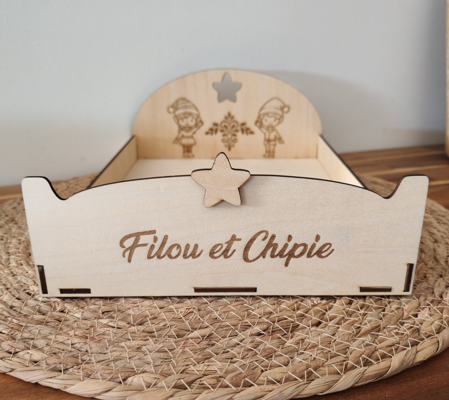 Lit double Lutin en bois